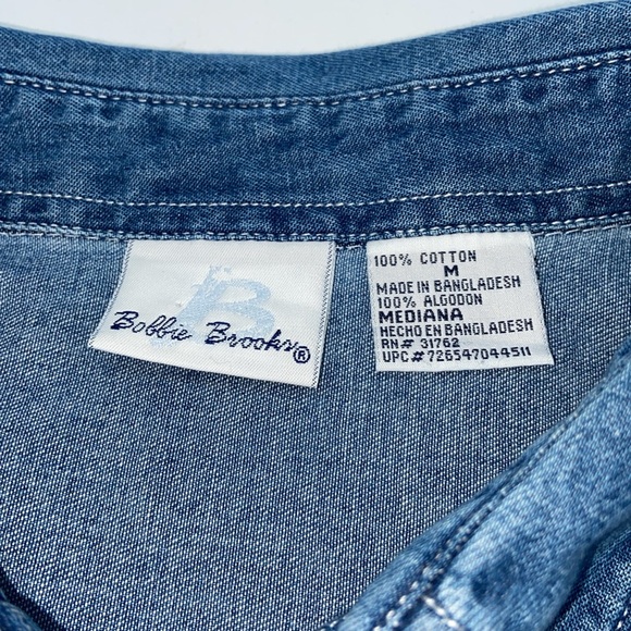 Vintage Bobbie Brooks Embroidered Cotton Shirt - Medium - Picture 5 of 8